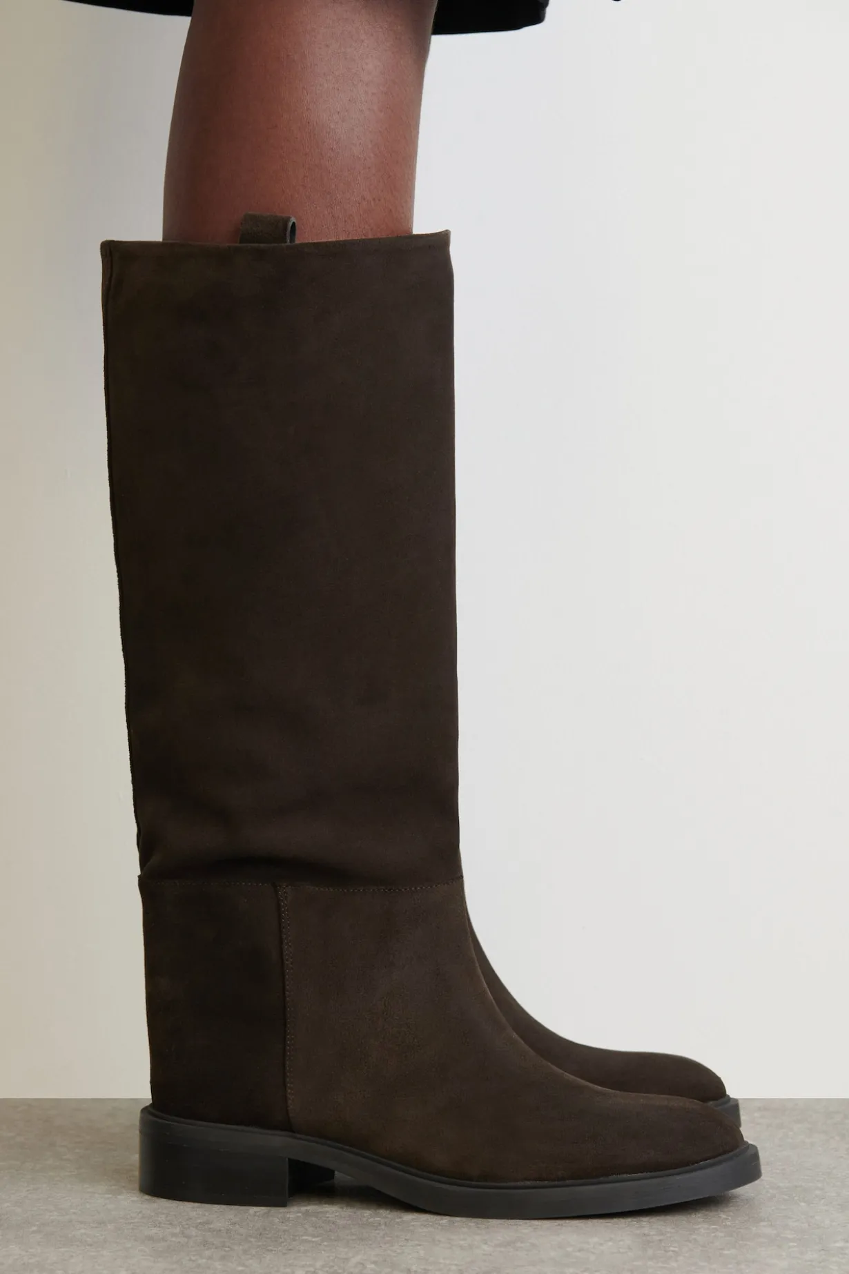 REITSTIEFEL AUS VELOURSLEDER