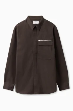 RELAXEDFIT ZIPUP SHIRT