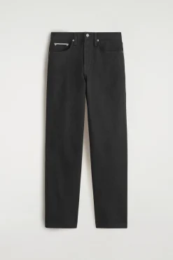 RIDER LOCKERE, GERADE SELVEDGE-JEANS AUS RAW DENIM