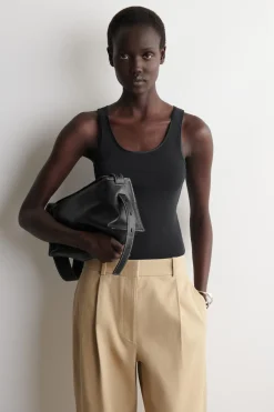 ÄRMELLOSES TANKTOP AUS BAUMWOLLJERSEY