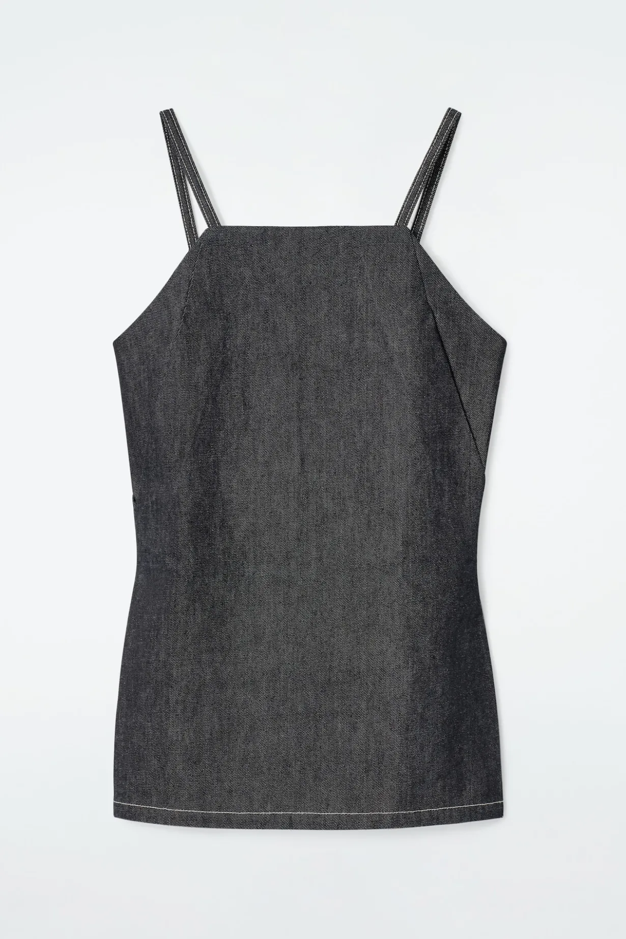 ÄRMELLOSES TOP AUS RAW DENIM