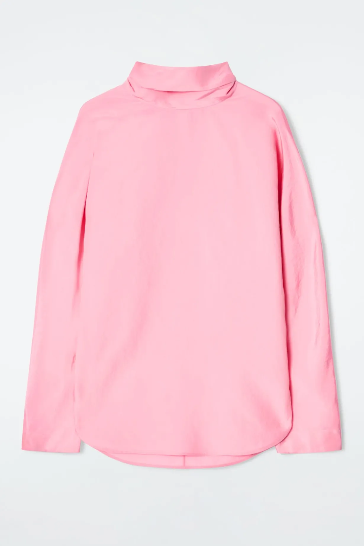 RUND GESCHNITTENE BLUSE MIT BÄNDERN