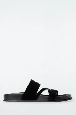 SANDALEN AUS VELOURSLEDER MIT MEHREREN RIEMEN