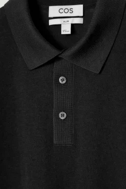 SCHMAL GESCHNITTENES POLOSHIRT AUS SEIDENSTRICK