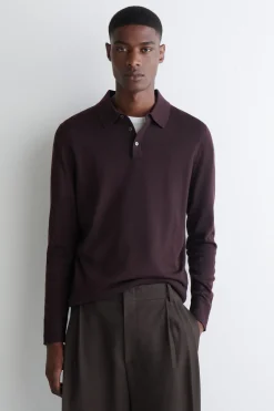 SCHMAL GESCHNITTENES POLOSHIRT AUS MERINOWOLLE