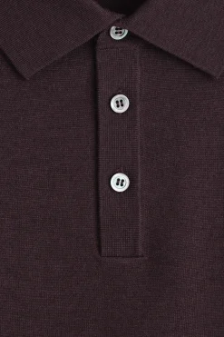 SCHMAL GESCHNITTENES POLOSHIRT AUS MERINOWOLLE