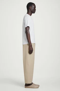 SCHMAL ZULAUFENDE BAUMWOLLHOSE MIT GÜRTEL