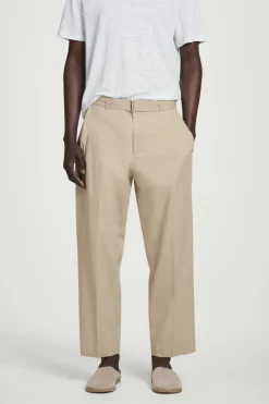 SCHMAL ZULAUFENDE BAUMWOLLHOSE MIT GÜRTEL