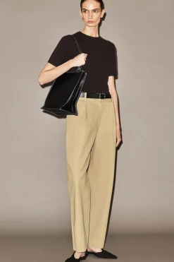 SCHMAL ZULAUFENDE HOSE AUS BAUMWOLL-TWILL