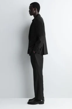 SCHMAL ZULAUFENDE WOLLHOSE MIT KUMMERBUND