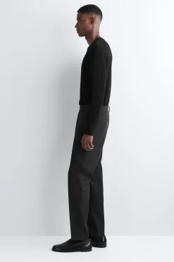 SCHMALE HOSE AUS TWILL MIT GERADEM BEIN