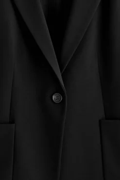 SCHMALER EINREIHIGER BLAZER AUS FEINSTRICK