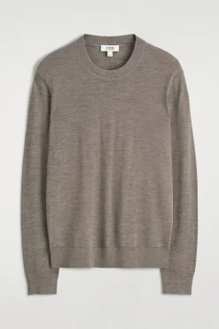 SCHMALER MERINOWOLLPULLOVER MIT RUNDHALSAUSSCHNITT