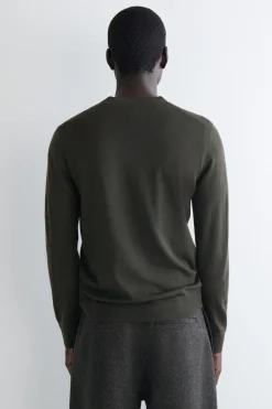 SCHMALER PULLOVER AUS MERINOWOLLE MIT V-AUSSCHNITT