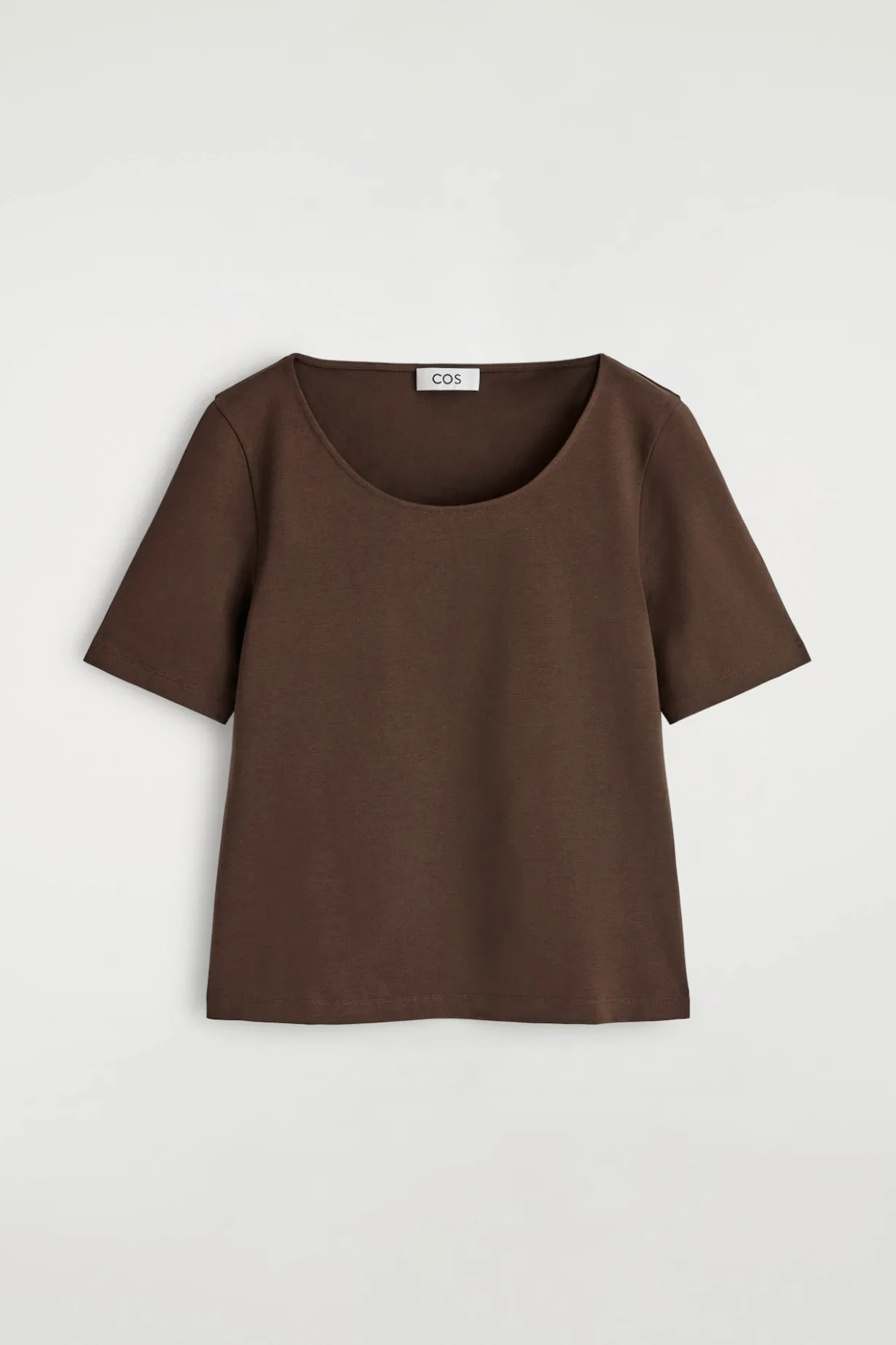 SCHMALES BAUMWOLL-T-SHIRT MIT TIEFEM AUSSCHNITT