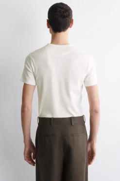 SCHMALES, GERIPPTES HENLEY-T-SHIRT