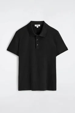 SCHMALES, GERIPPTES POLOSHIRT AUS BAUMWOLLE