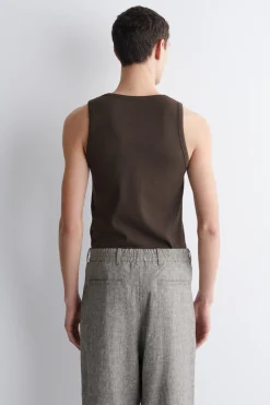 SCHMALES GERIPPTES TANKTOP AUS BAUMWOLLE