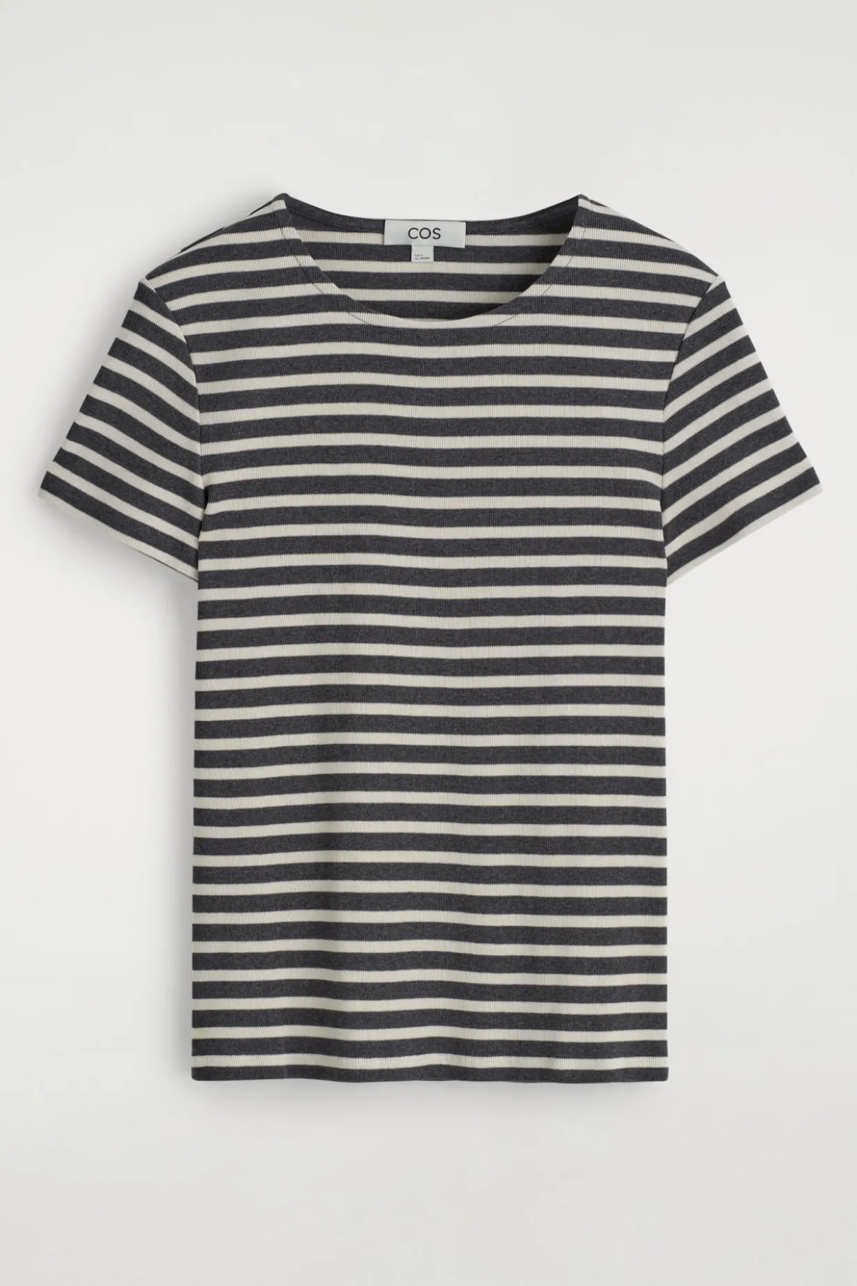 SCHMALES GERIPPTES T-SHIRT