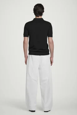 SCHMALES POLOSHIRT AUS SEIDE MIT REISSVERSCHLUSS