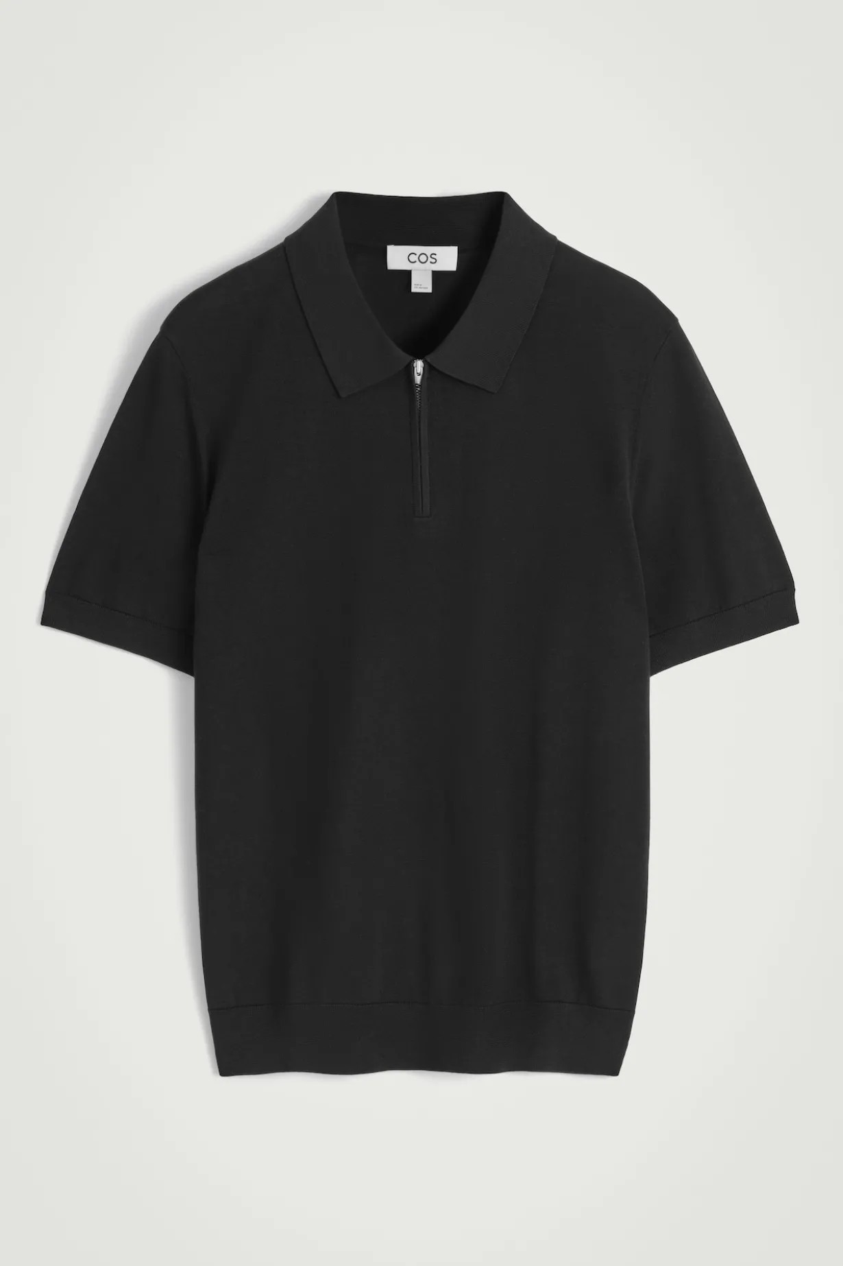 SCHMALES POLOSHIRT AUS SEIDE MIT REISSVERSCHLUSS