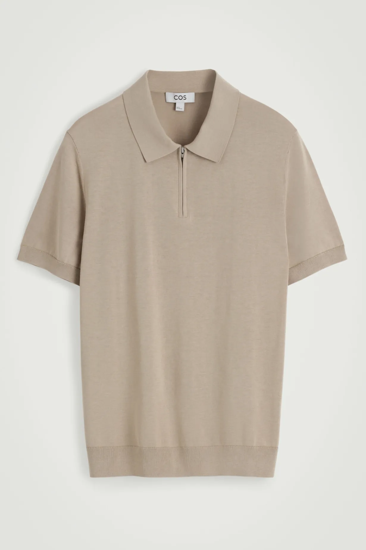 SCHMALES POLOSHIRT AUS SEIDE MIT REISSVERSCHLUSS