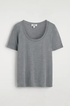 SCHMALES T-SHIRT AUS SEIDE