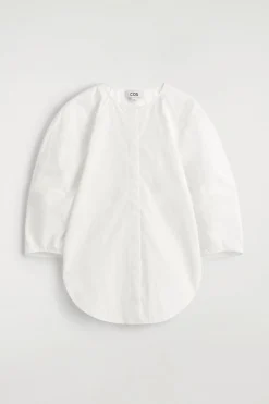 SKULPTURALE BLUSE AUS POPELINE AUS PIMA-BAUMWOLLE