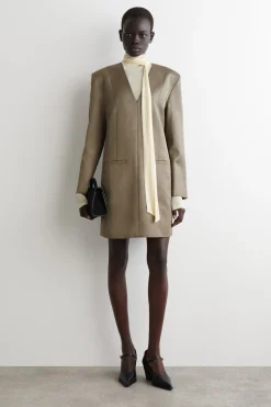 SMOKINGKLEID AUS WOLL-MIX IN METALLIC-OPTIK