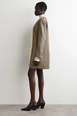 SMOKINGKLEID AUS WOLL-MIX IN METALLIC-OPTIK