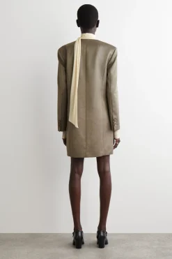 SMOKINGKLEID AUS WOLL-MIX IN METALLIC-OPTIK