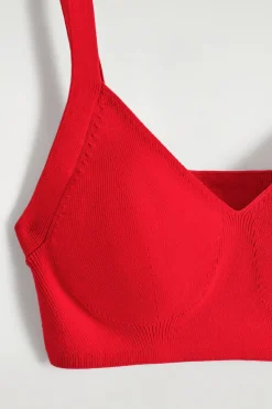 STRICK-BRALETTE AUS BAUMWOLLE