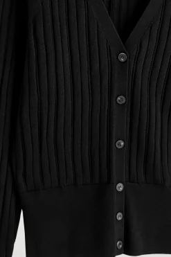 STRICKJACKE AUS BAUMWOLLE MIT POINTELLE-MUSTER
