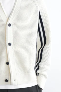 STRICKJACKE AUS BAUMWOLLE MIT STREIFEN