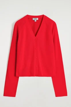 STRICKJACKE AUS BAUMWOLLE MIT V-AUSSCHNITT