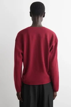 STRICKJACKE AUS MERINOWOLLE MIT V-AUSSCHNITT