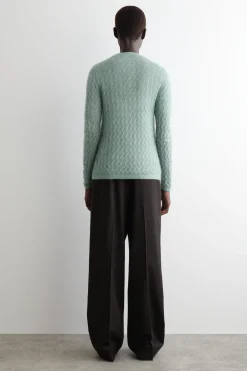 STRICKJACKE AUS MOHAIR MIT POINTELLE-MUSTER