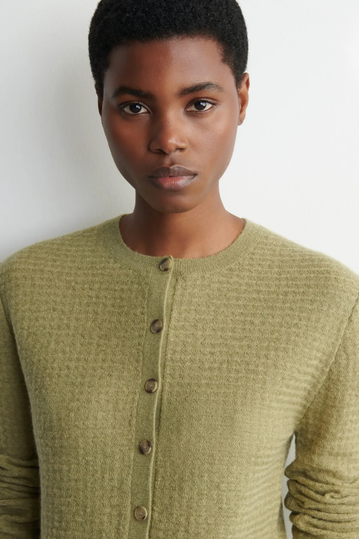 STRICKJACKE AUS MOHAIR-MIX MIT ZICKZACK-MUSTER