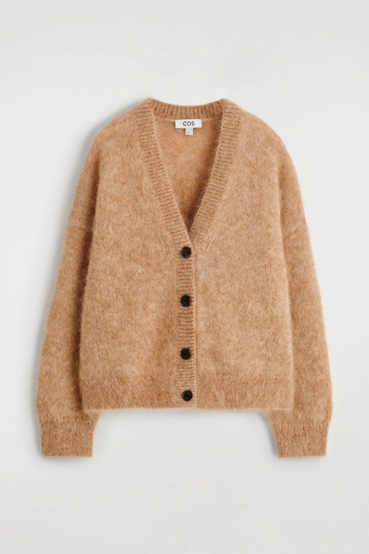 STRICKJACKE AUS MOHAIR-WOLL-MIX MIT V-AUSSCHNITT