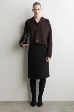 STRICKJACKE AUS WOLLE MIT MATROSENKRAGEN
