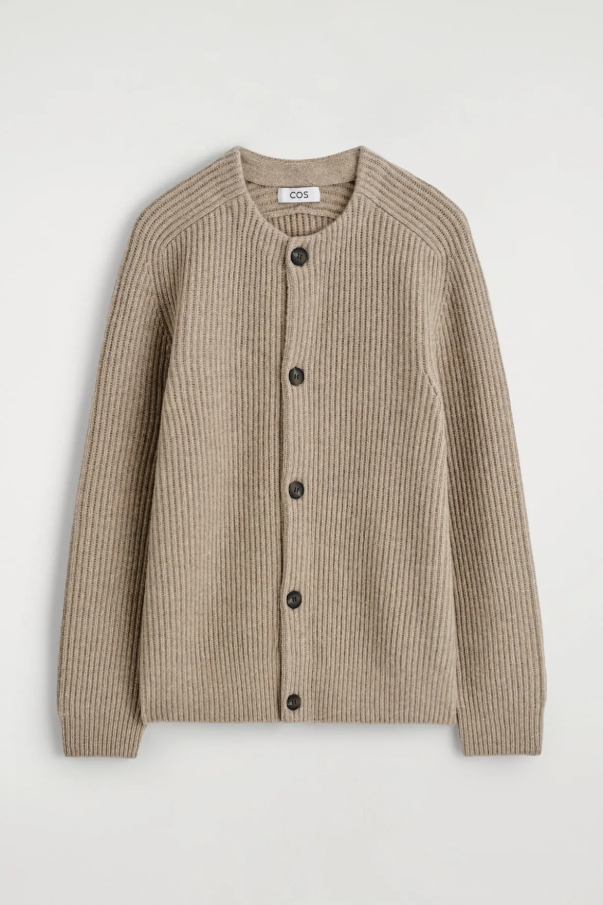 STRICKJACKE AUS WOLLE MIT RUNDHALSAUSSCHNITT