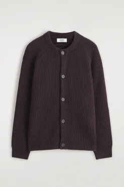 STRICKJACKE AUS WOLLE MIT RUNDHALSAUSSCHNITT