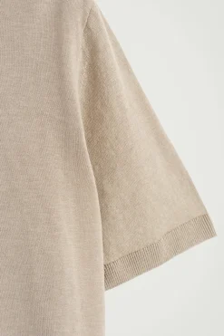 STRICKOBERTEIL AUS LEINEN-SEIDEN-MIX
