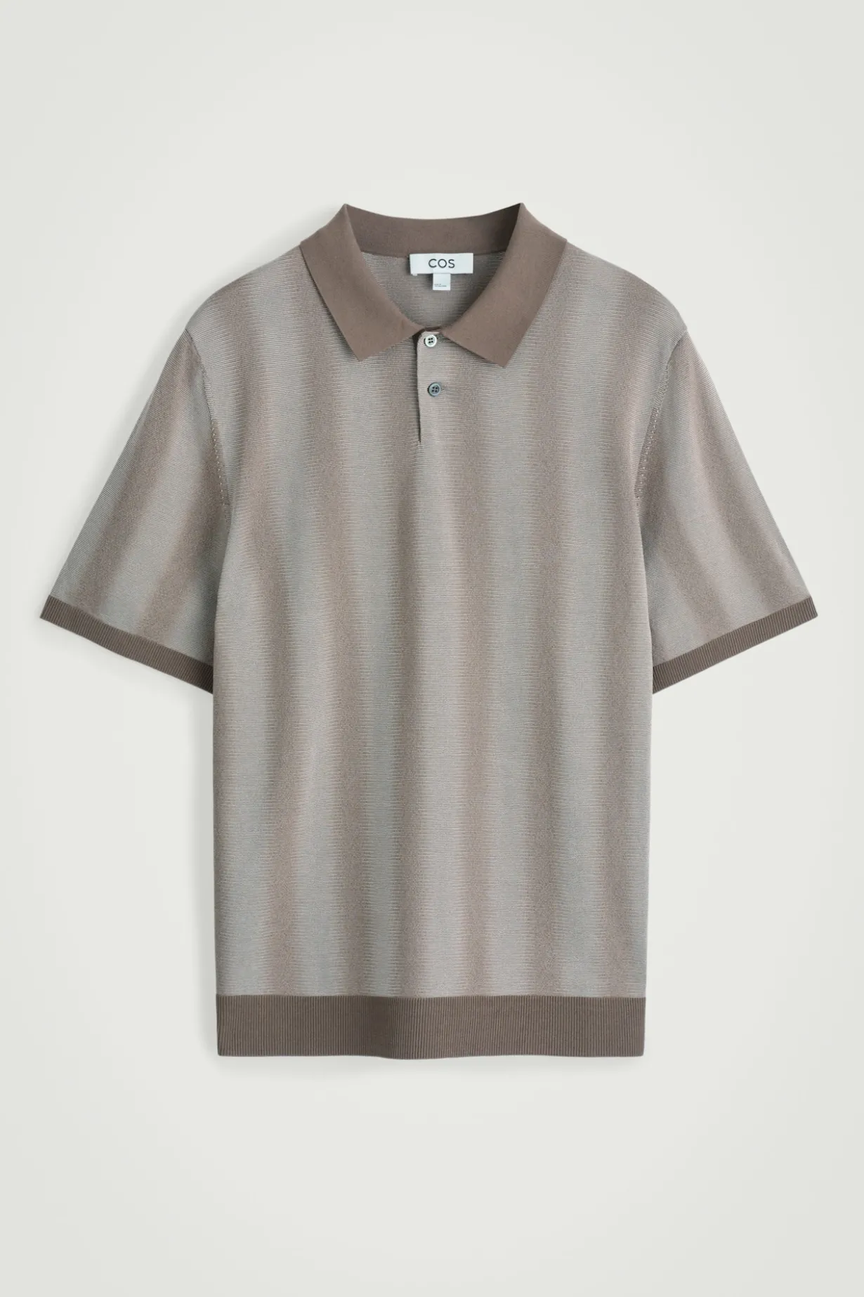 STRICK-POLOSHIRT MIT DIFFUSEN STREIFEN