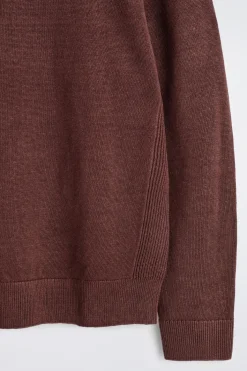 STRICKPULLOVER AUS LEINEN MIT RUNDHALSAUSSCHNITT