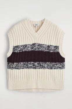 STRICKPULLUNDER AUS MERINOWOLLE MIT V-AUSSCHNITT