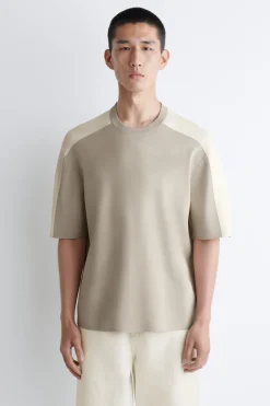 STRICK-T-SHIRT MIT MESH-EINSÄTZEN