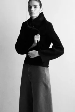 STRUKTURIERTE JACKE AUS DOUBLEFACE-WOLLE