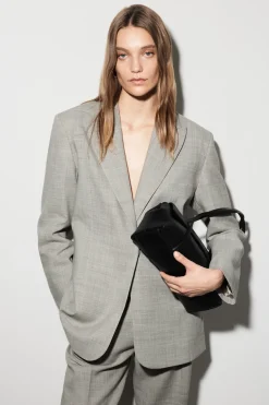 STRUKTURIERTER BLAZER AUS WOLL-MIX