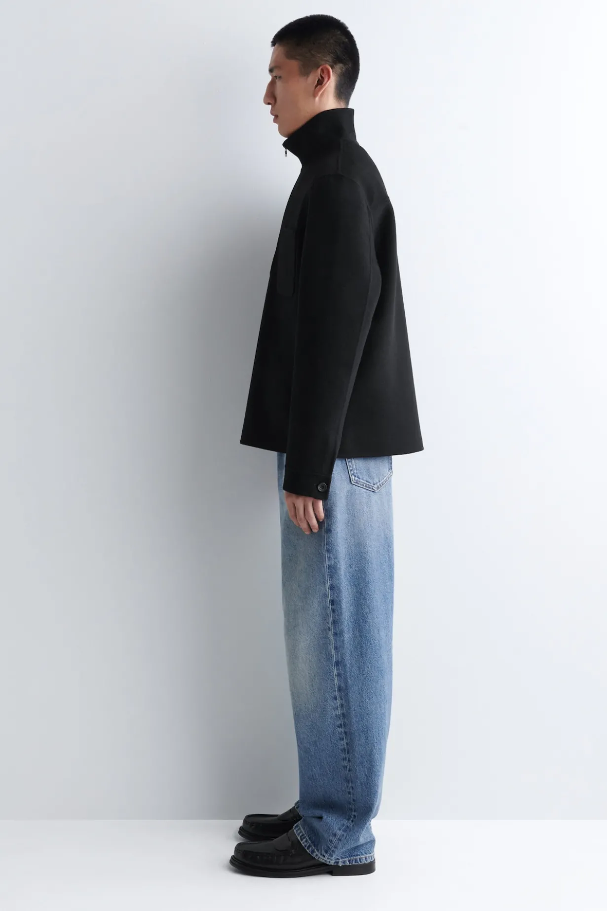 SWEATSHIRT AUS DOUBLEFACE-WOLLE